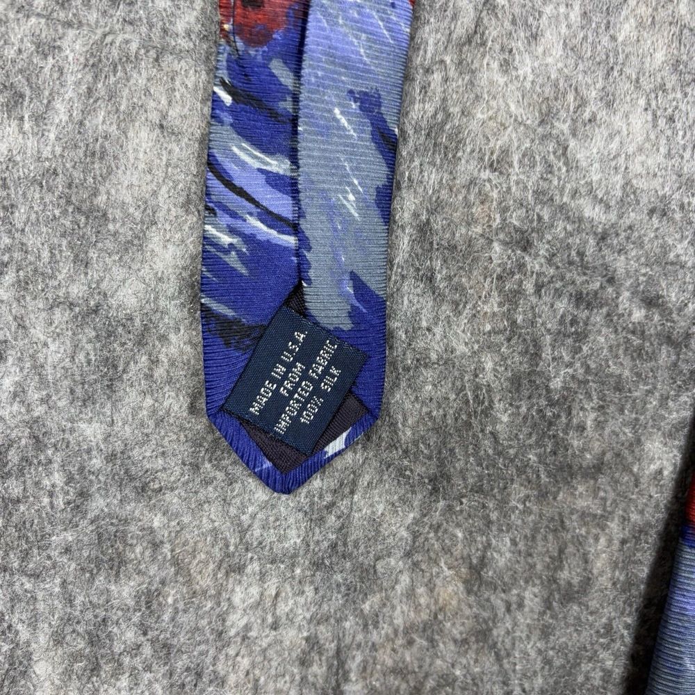 Vintage GAP Fishing Hunting Neck Tie Outdoors 90s‎ USA Silk Blue Nature - Picture 5 of 9